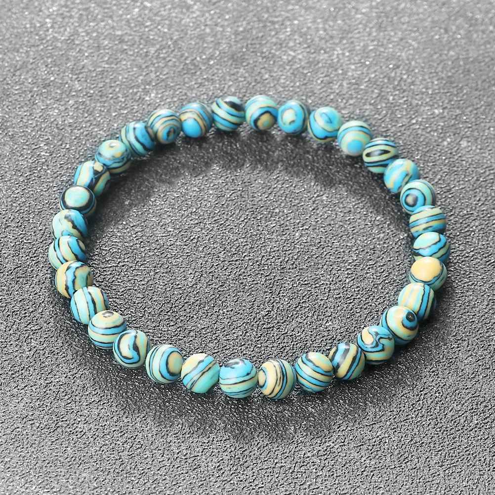 Clarissa - Blauer Malachit Naturstein Armbänder